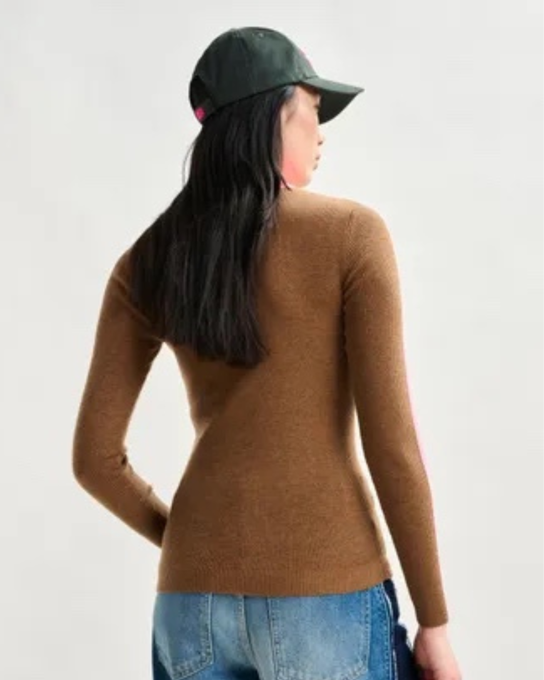 Iffort Two Tone Wool Blend Turtleneck Sweater in Fudge by Essentiel Antwerp