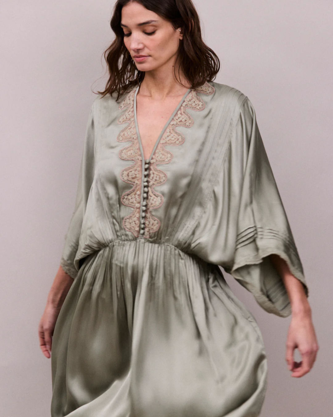 Honeysuckle Dress in Duck Egg Green by FAUNE