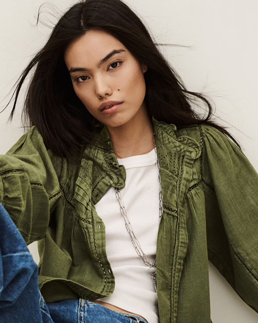 Gilda Blouse in Khaki by BA&SH