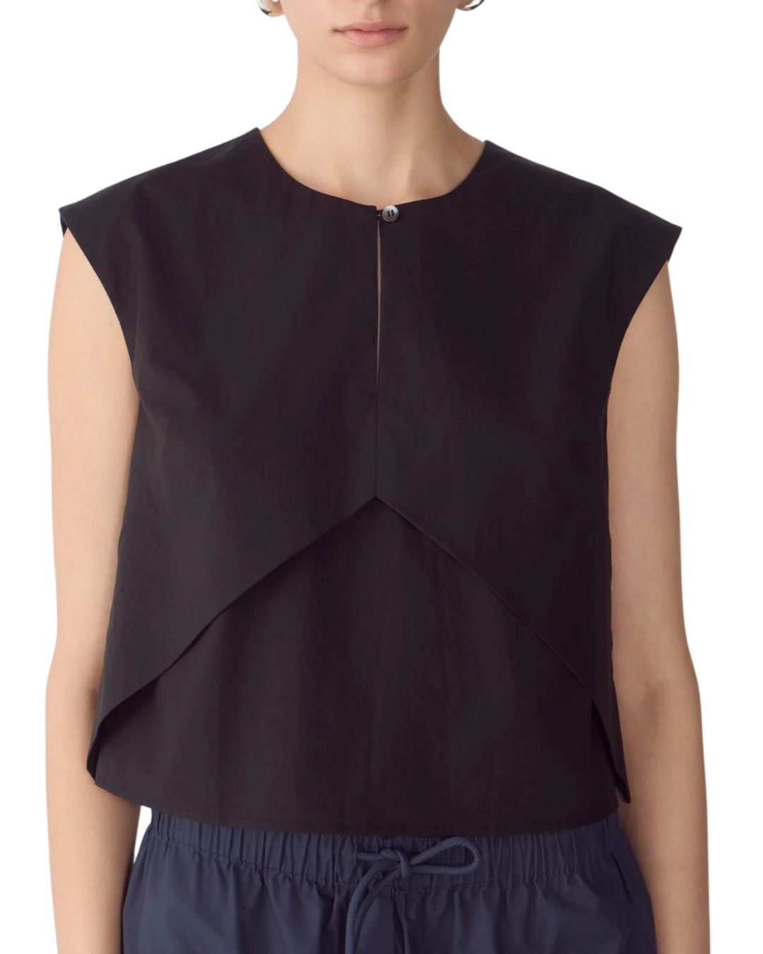 Dakota Top in Black Summer Cotton by Foemina