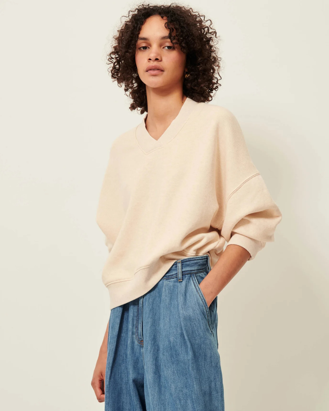 Vechill Sweater in Oat Milk by Sessùn