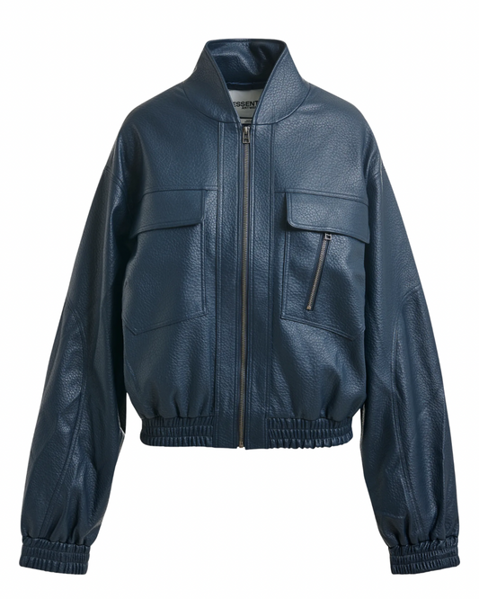 Jalapeno Oversized Bomber in Classic Navy by Essentiel Antwerp