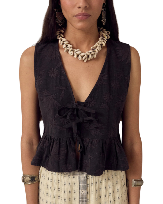Zhou Vest in Mandarin Onyx by Maison Hotel