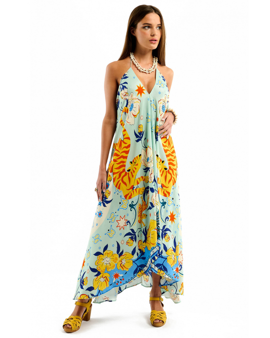 Voila Bandidas Dress in Blue by Wild