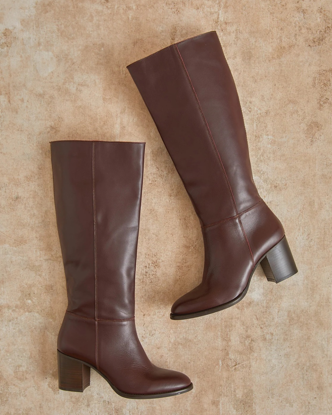 Stow Leather Boots in Bordeaux by Penelope Chilvers