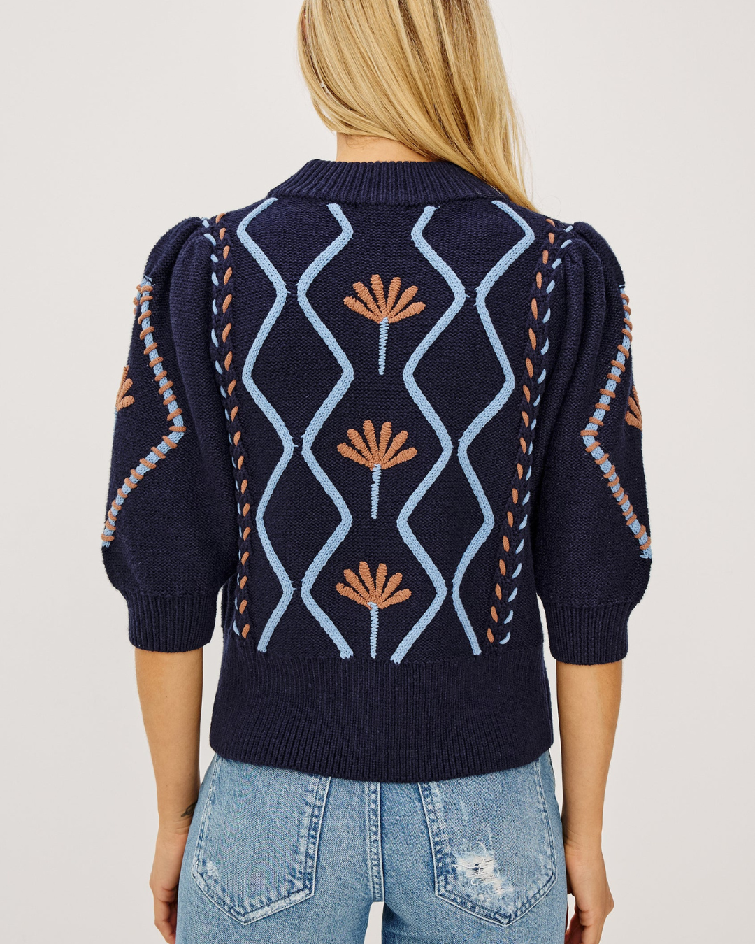 Addy Sweater in Floral Cable by Rails