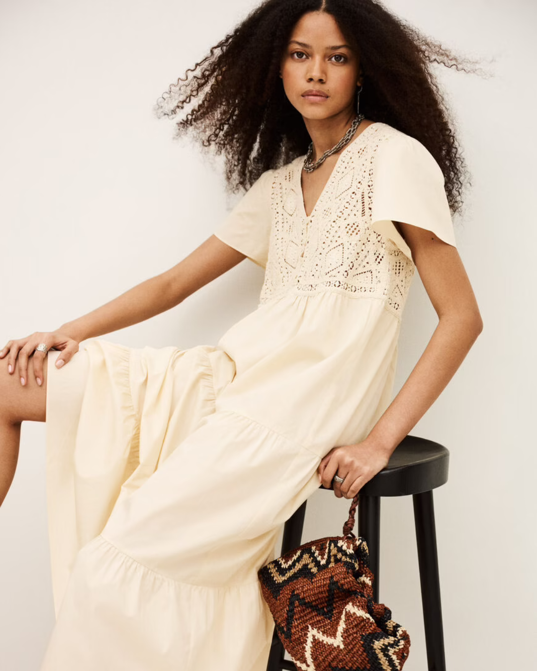 Sandy Dress in Ecru by BA&SH