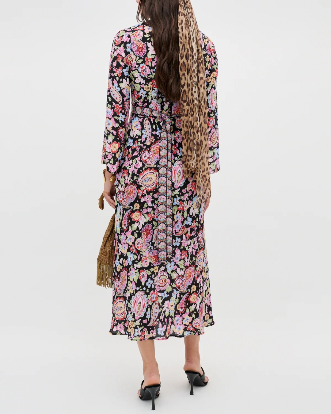 Tania Dress in Cara Floral Black by RIXO