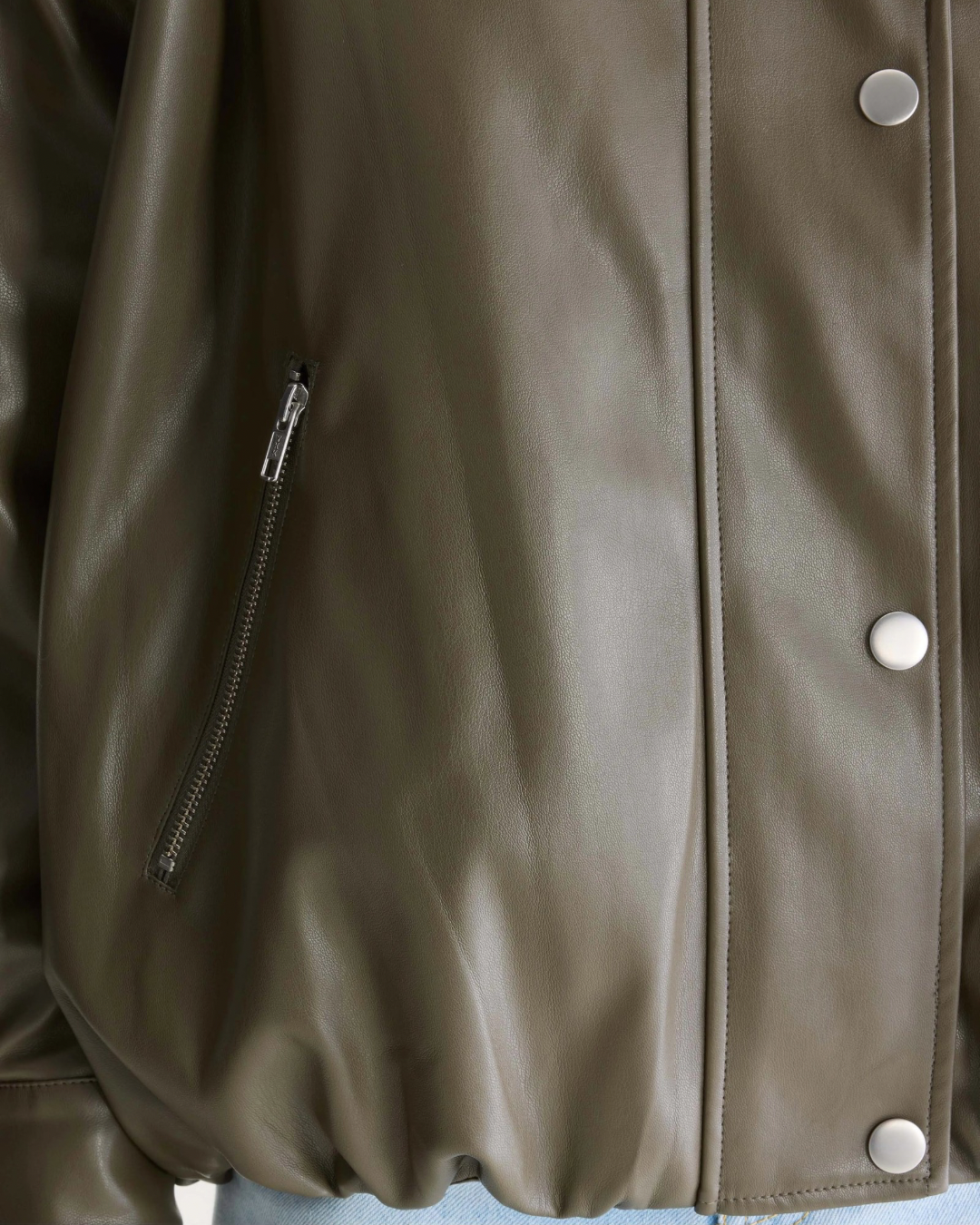 Jellis Faux Leather Jacket in Dusty Olive by Bellerose