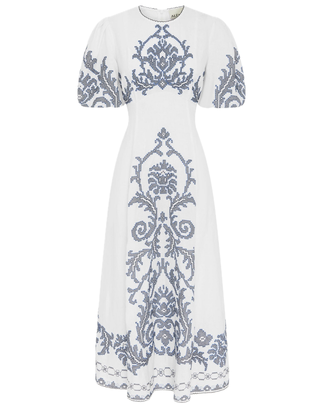 Hazel Embroidered Midi Dress by Alemais