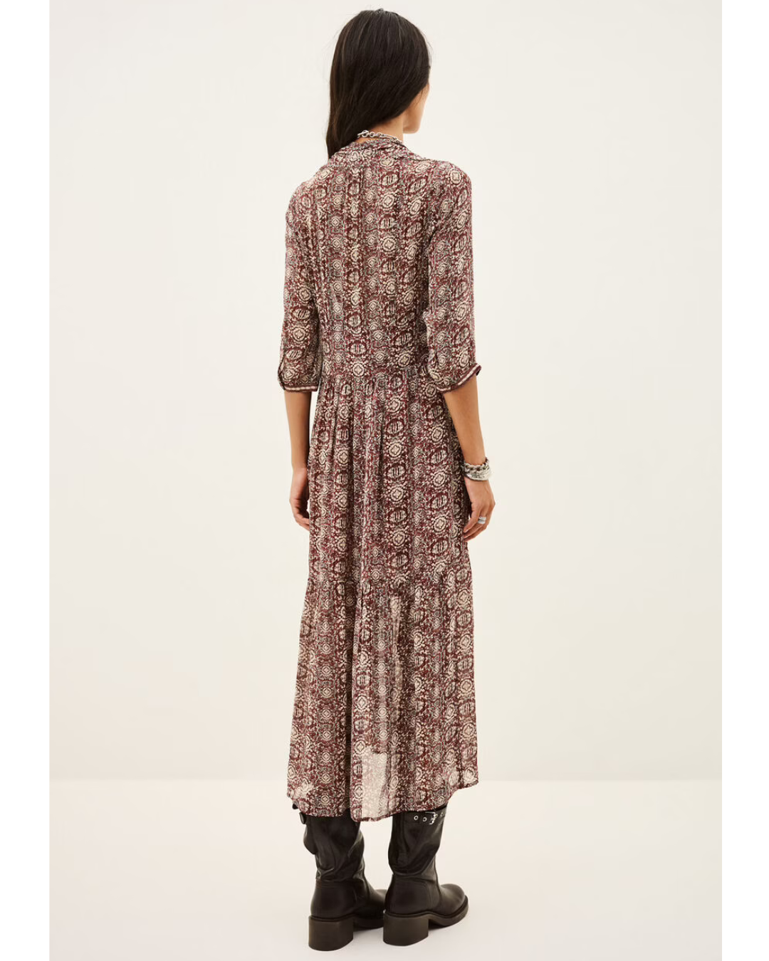 Dazzle Dress in Burgundy by BA&SH