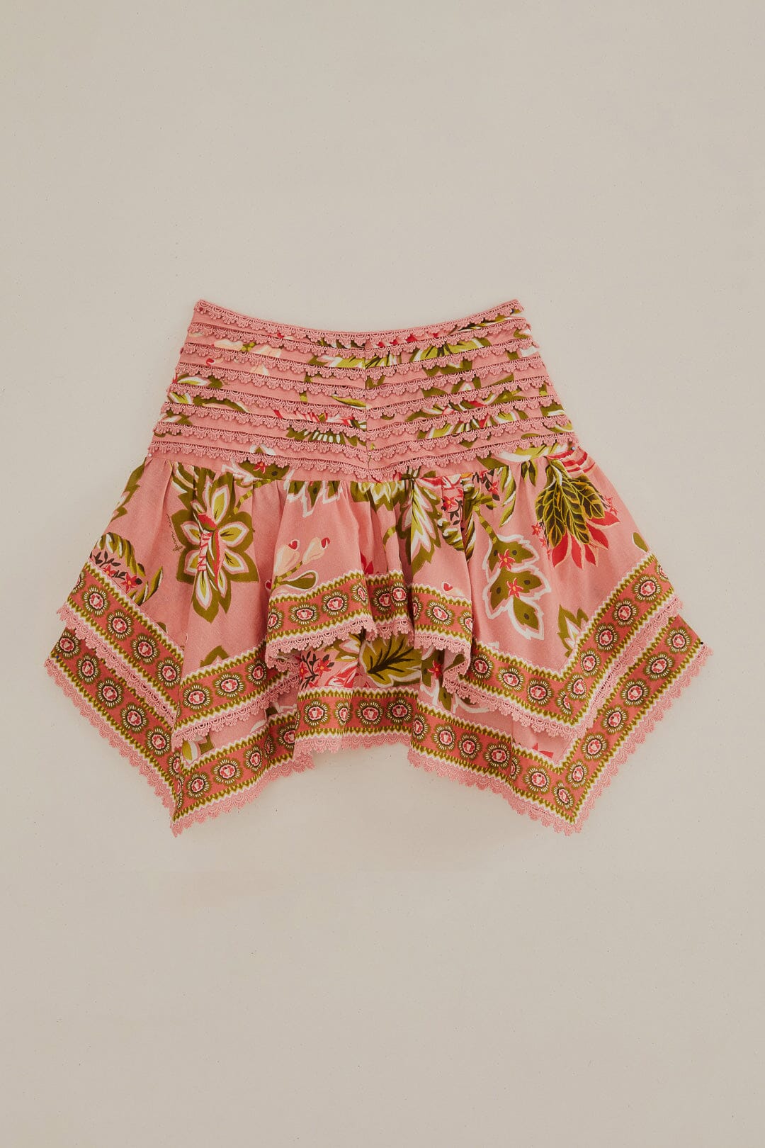 Aura Floral Soft Pink Mini Skirt
