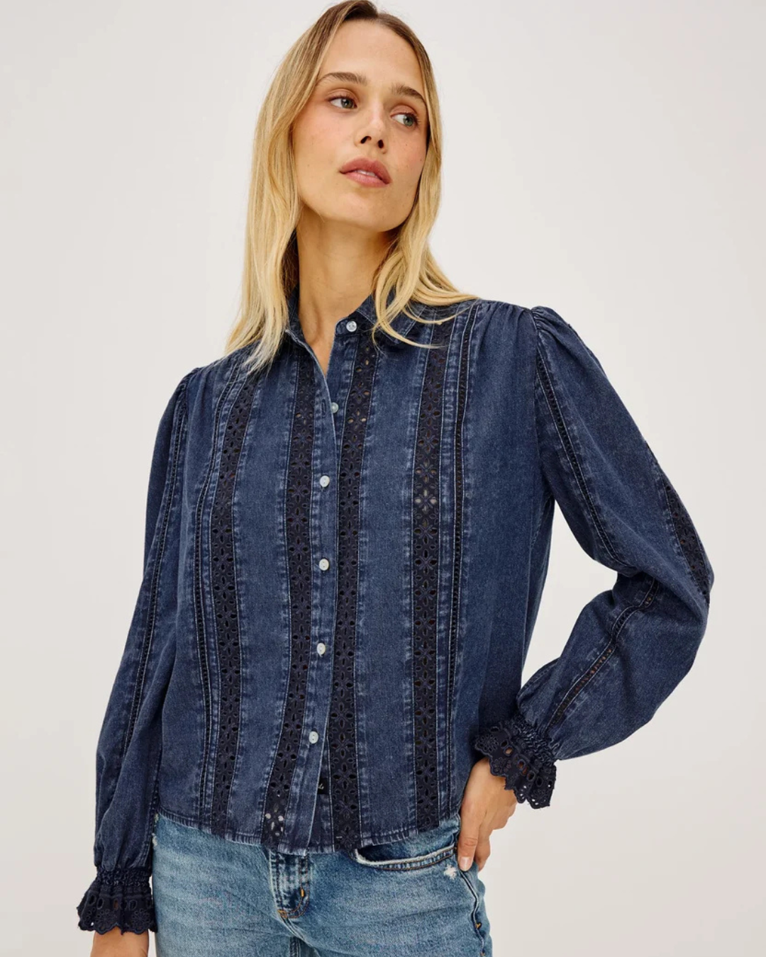 Rowan Shirt in Classic Blue by Rails