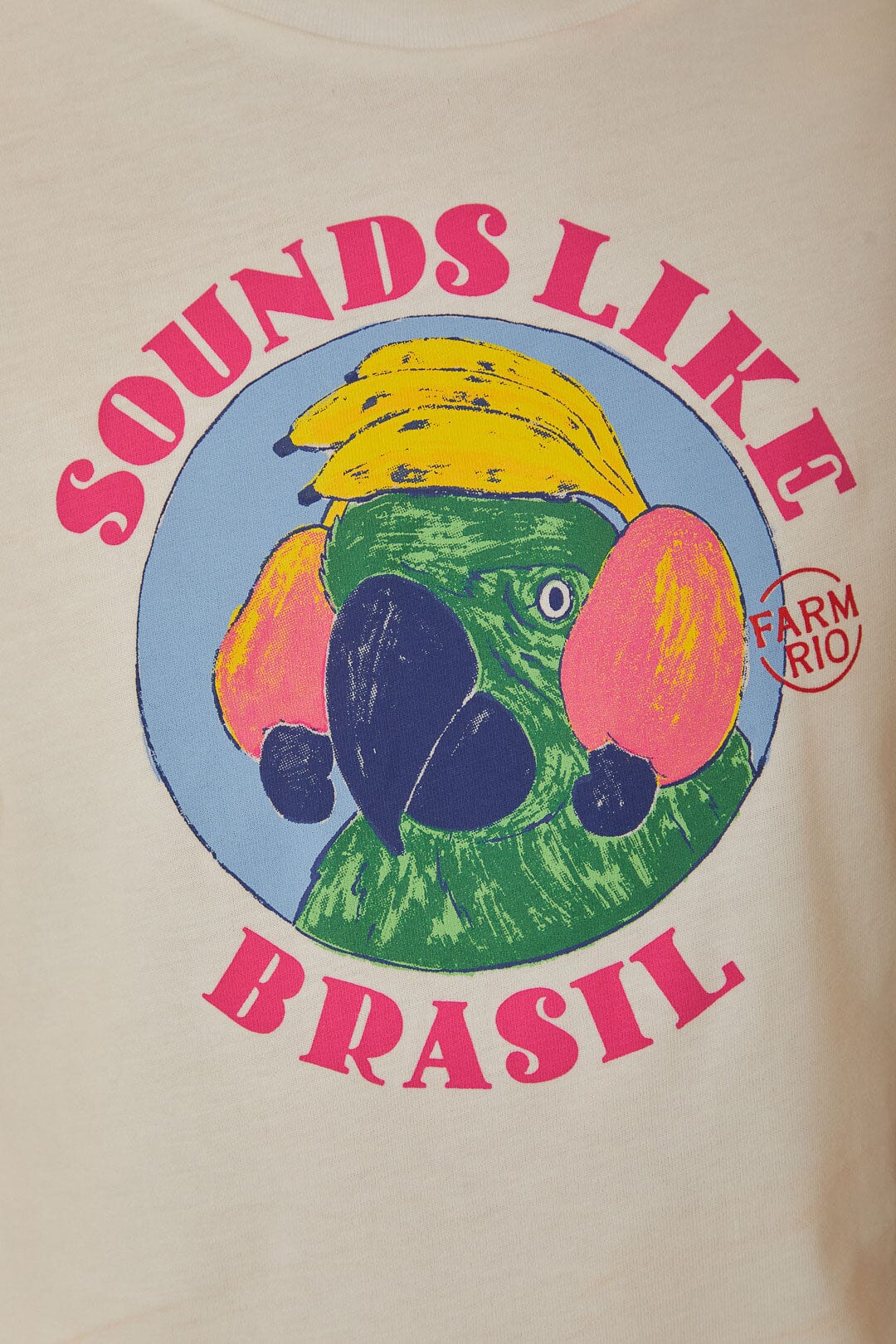 White Sounds Like Brasil Organic Cotton Baby T-Shirt by Farm Rio