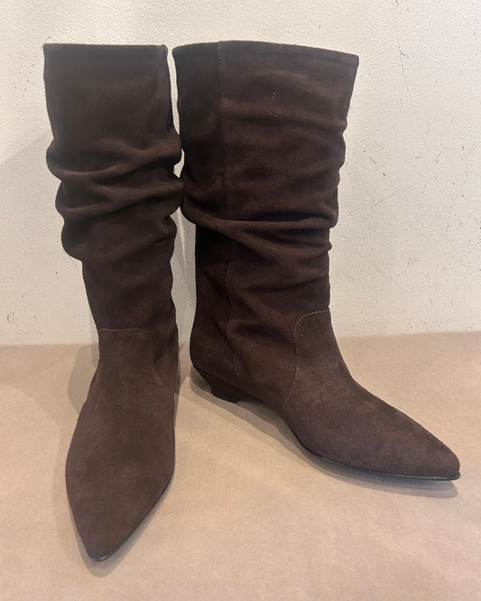 Margarit Serraje Moka in Brown Suede by GAIMO