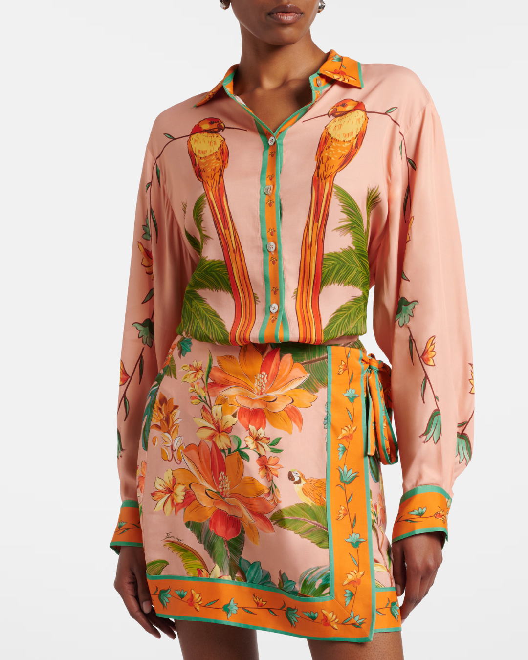 Birds Mini Skirt in Canto Dos Passaros by Farm Rio
