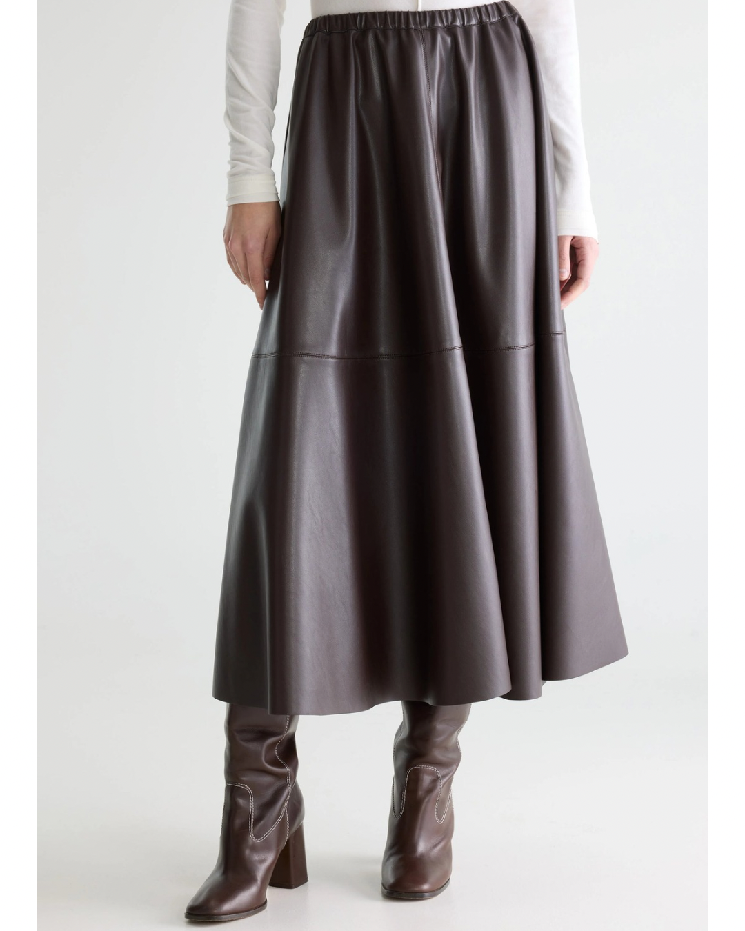 Hezra Faux Leather Long Skirt by Bellerose