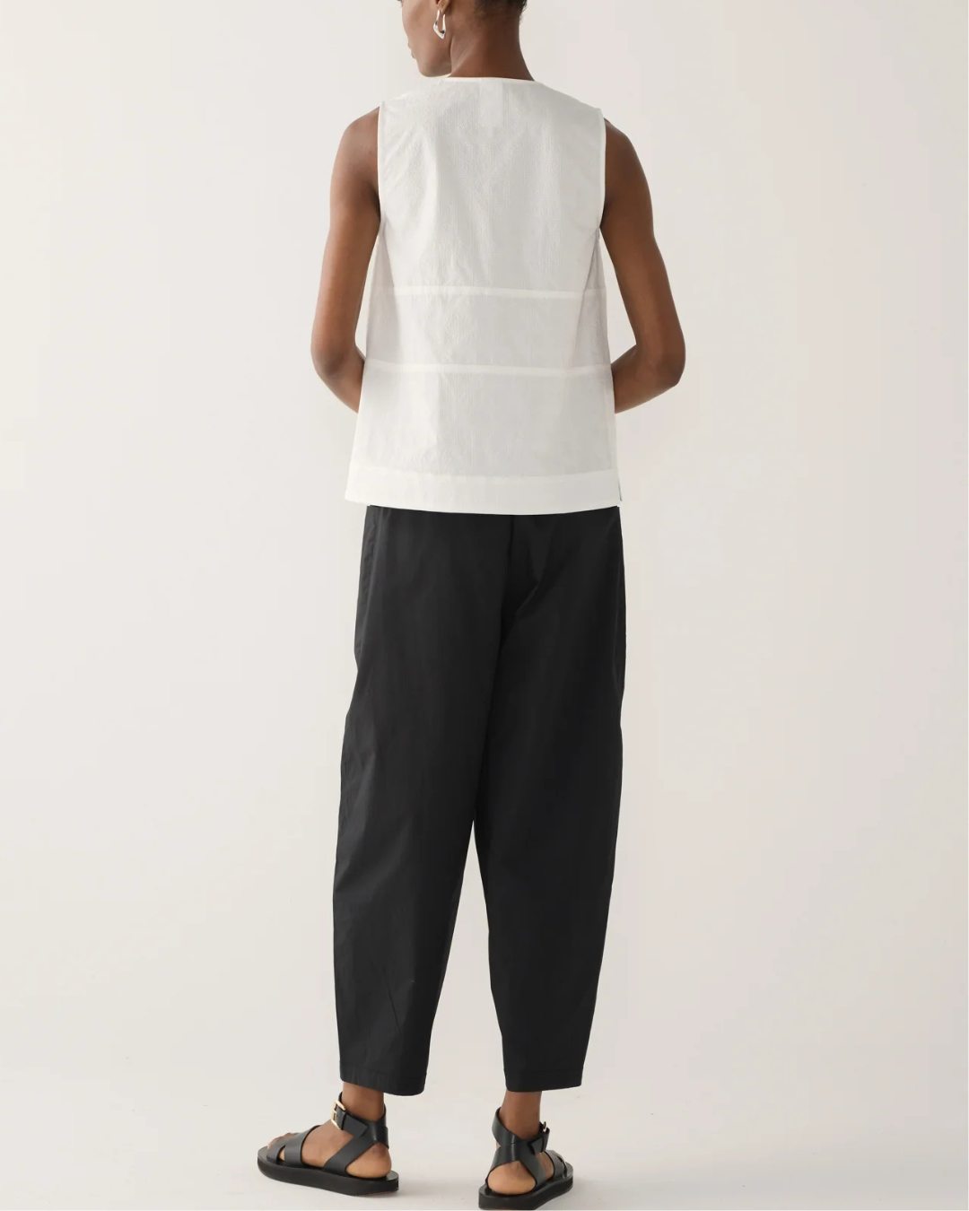 Edna Pant in Black Poplin by Foemina