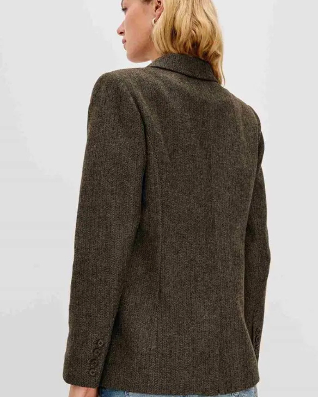 Jac Blazer in Camel & Black Herringbone by Rails