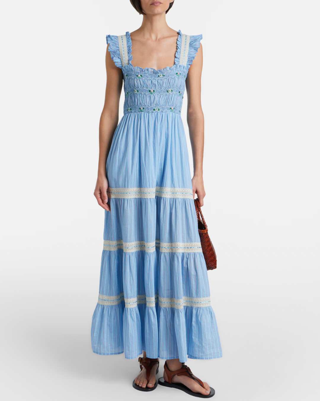 Aubrie Dress in Ikat Writing Blue by RIXO