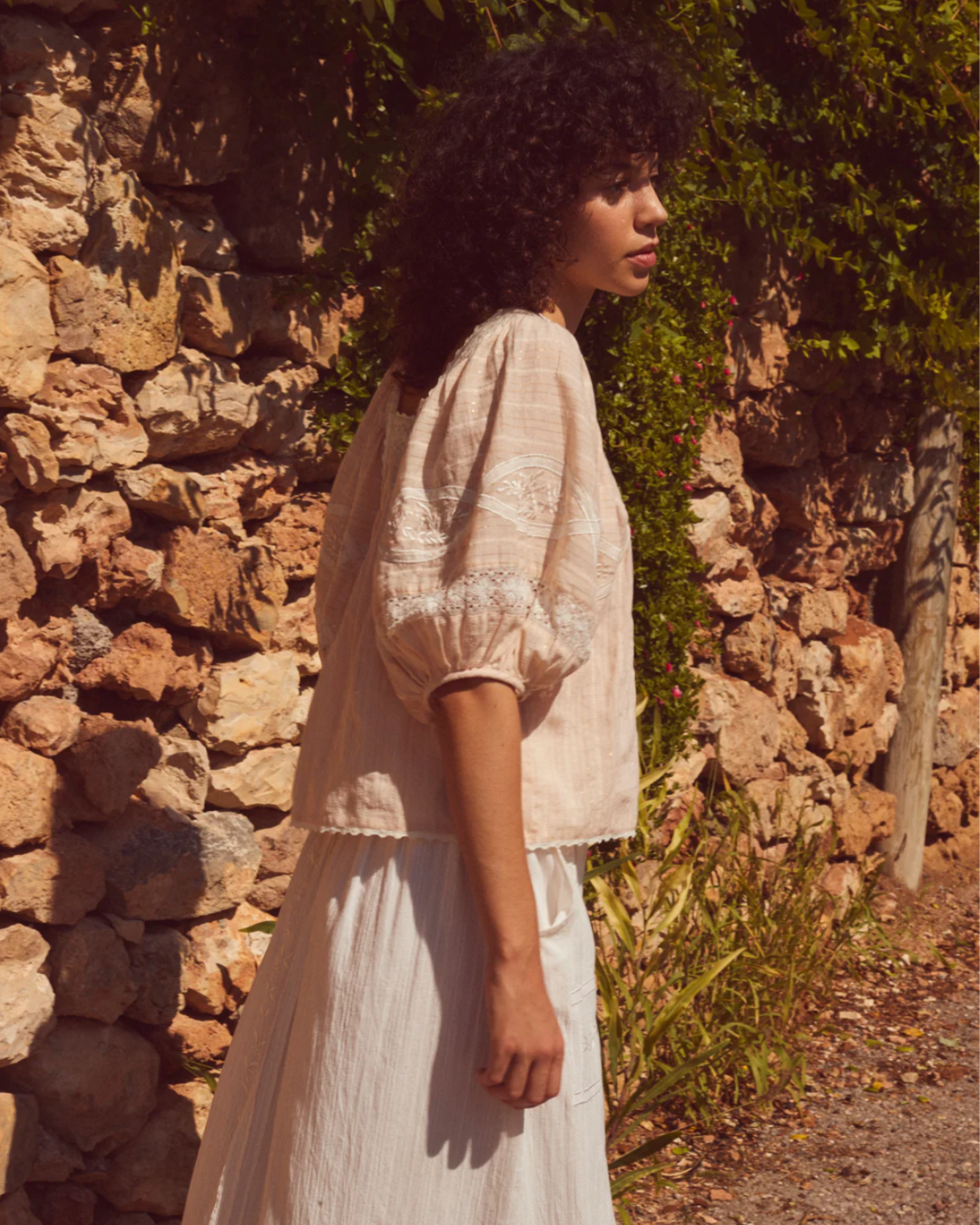 Sima Blouse in Natural Blush by FAUNE