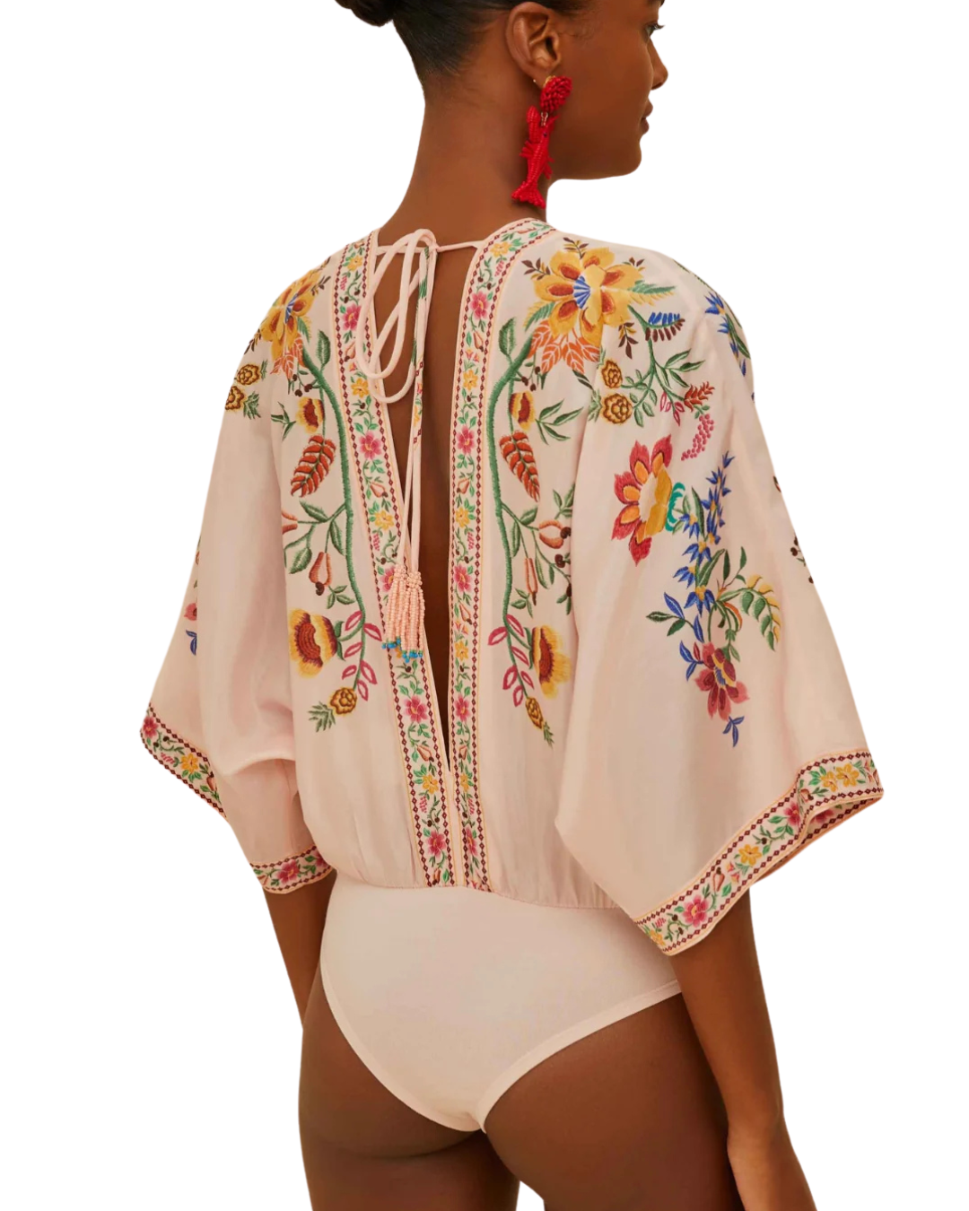 Delicate Forest Pink Bodysuit by FARM RIO