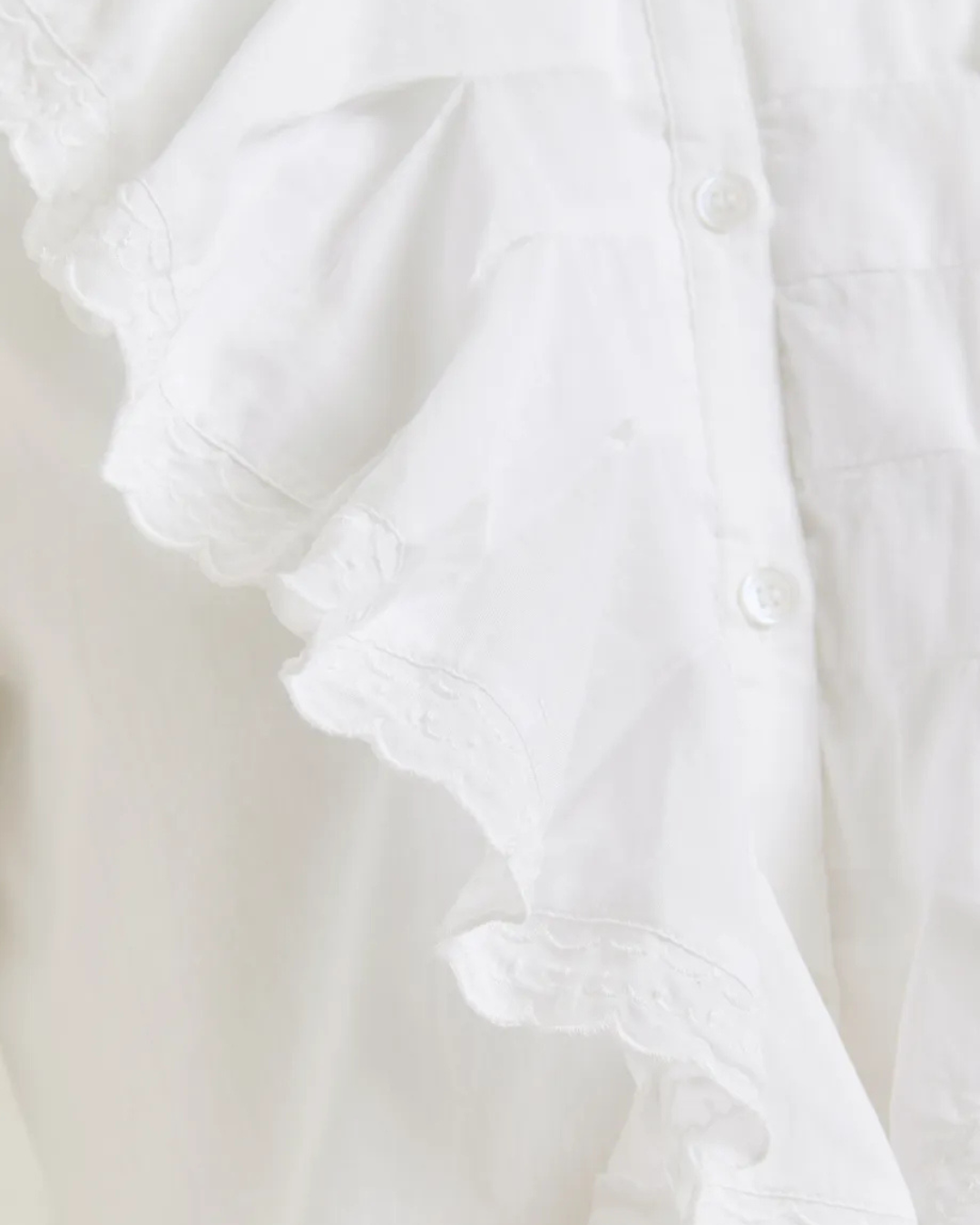 White Cotton Shirt with Mandarin Collar by Essentiel Antwerp