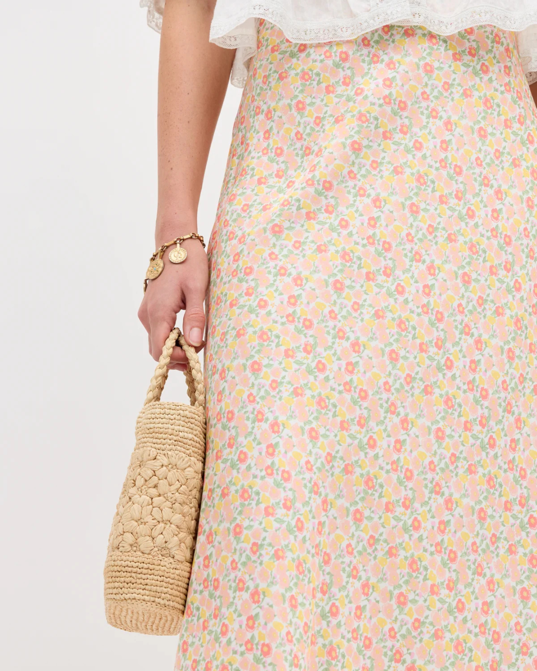 Matilde Skirt in Katie Floral Cream by RIXO