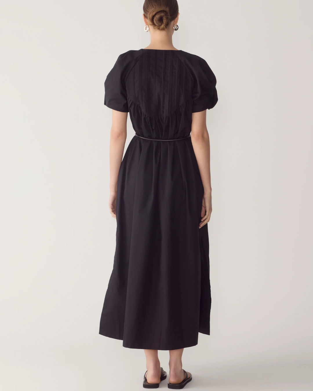 Raven Dress in Black Poplin by Foemina