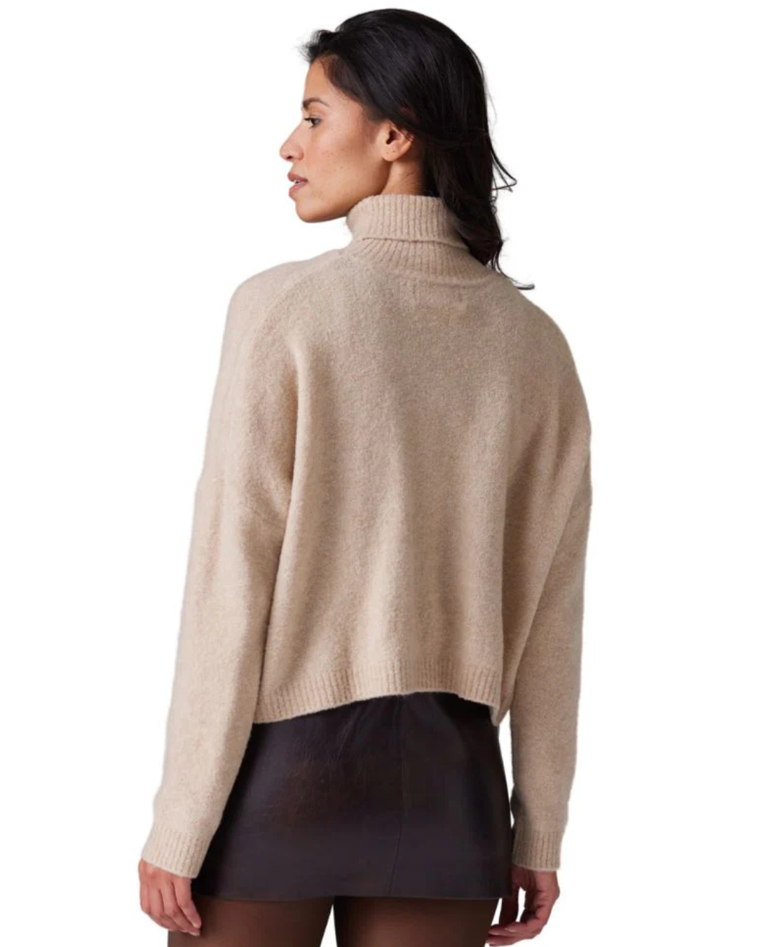 Zeta Paso Roll Neck Sweater in Creamy by Colorush