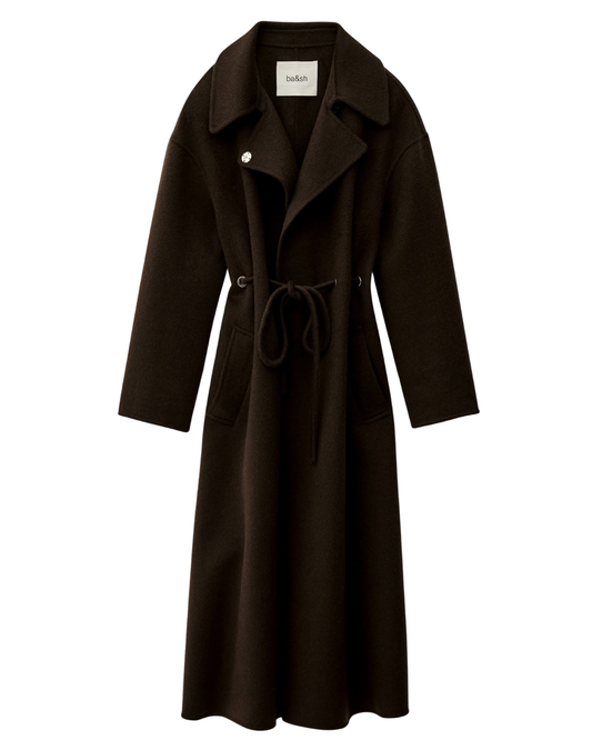 Kate Midi Coat in Brown by BA&SH