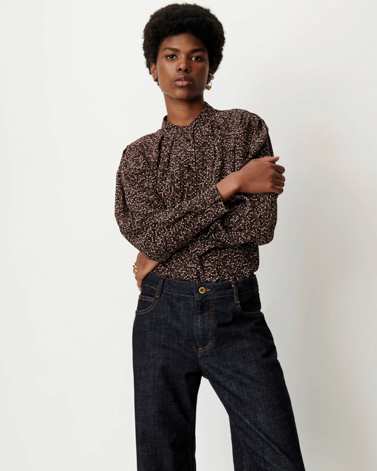 Esperanzo Blouse in Coffea Pianoroll by Sessùn