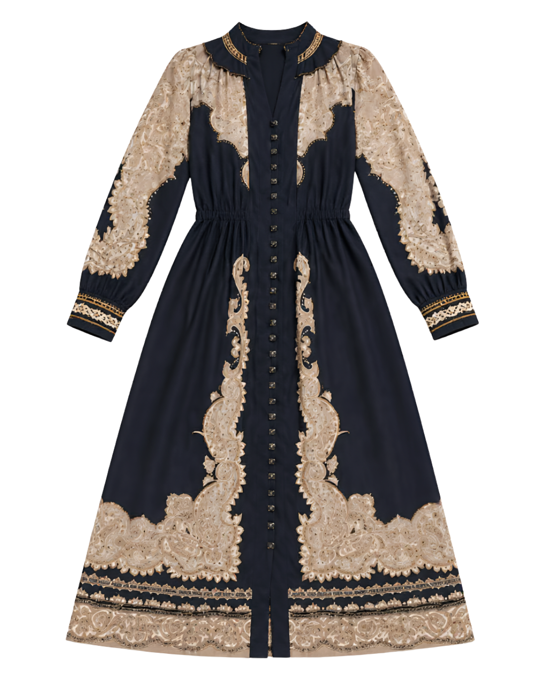 Lumi Dress in Onyx Black with Vanilla by Scarlett Poppies
