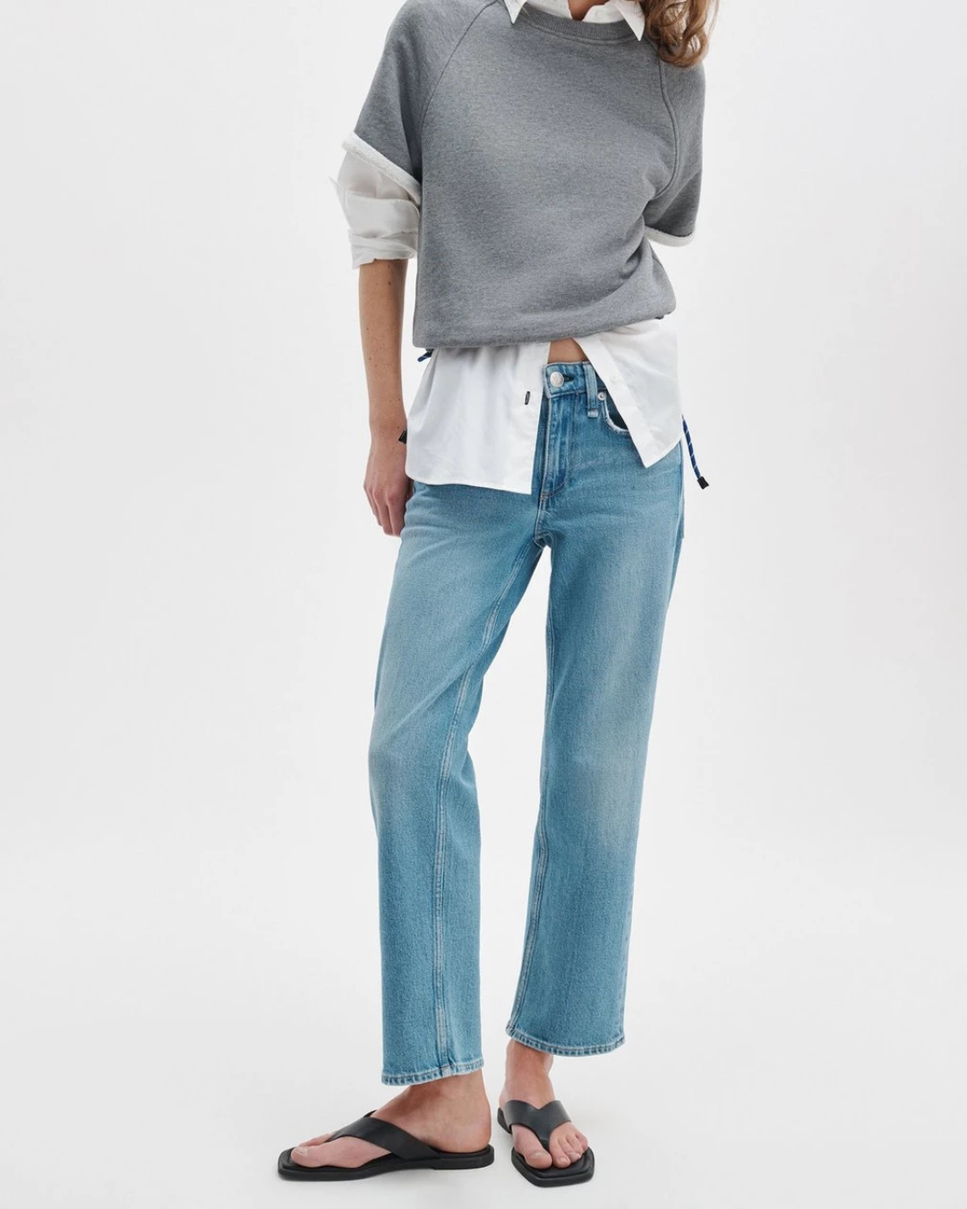 Harlow Ankle Length Straight Jeans in Sherman by Rag & Bone