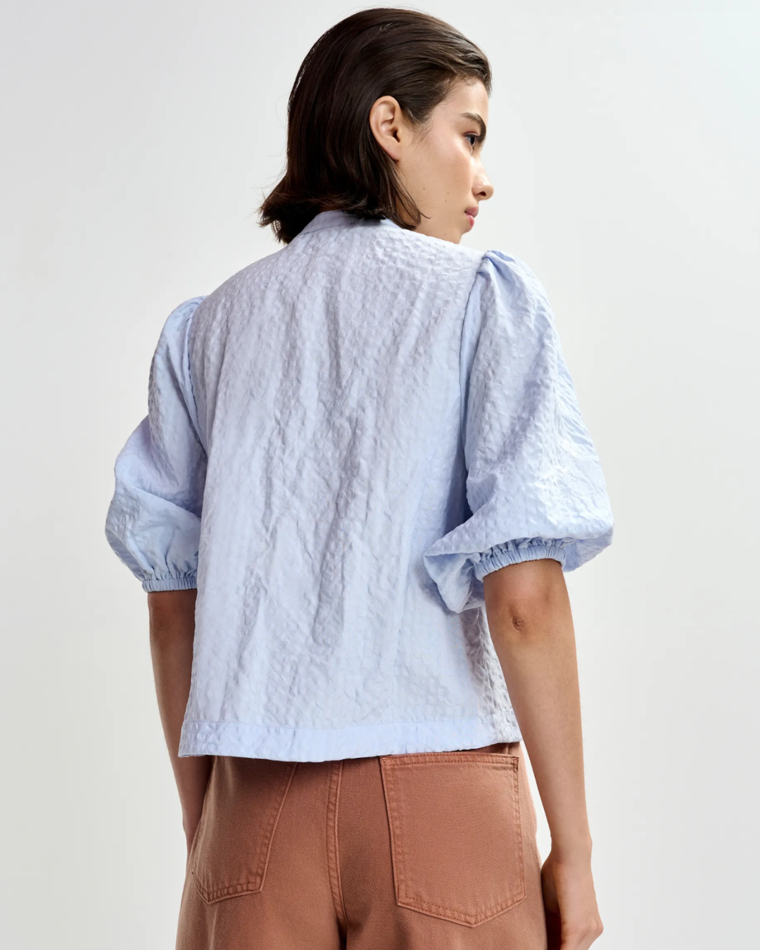Jaiden Embellished Shirt in Nile Blue by Essentiel Antwerp