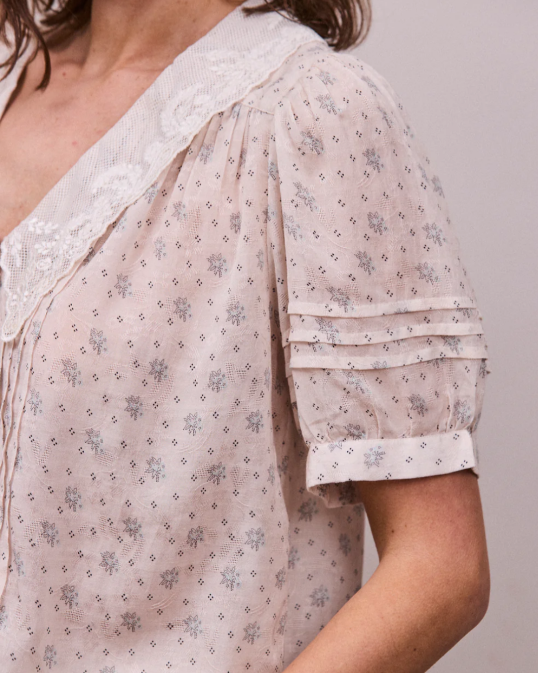 Deco Blouse in Cornflower Print by FAUNE