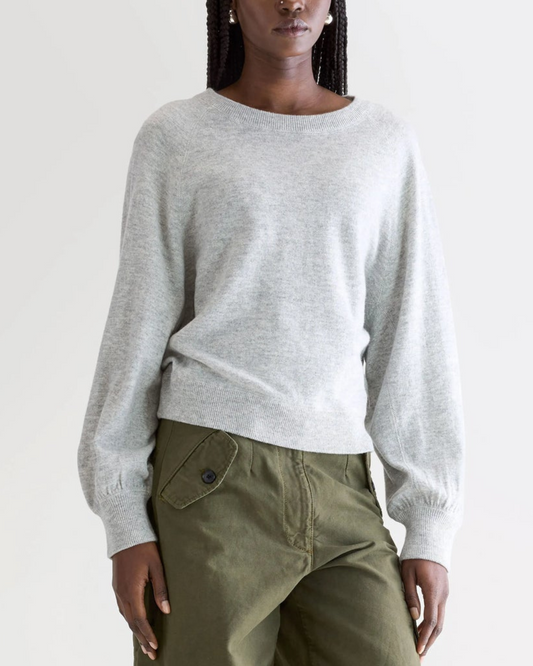 Spanne Crewneck Sweater in Light Grey by Bellerose