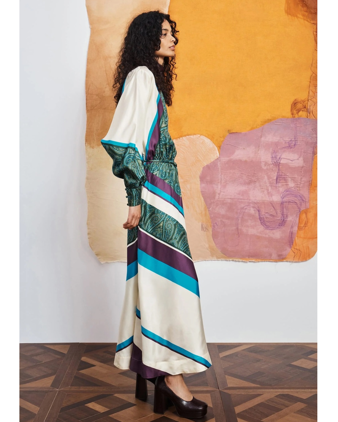 Joni Silk Midi Dress by Alemais