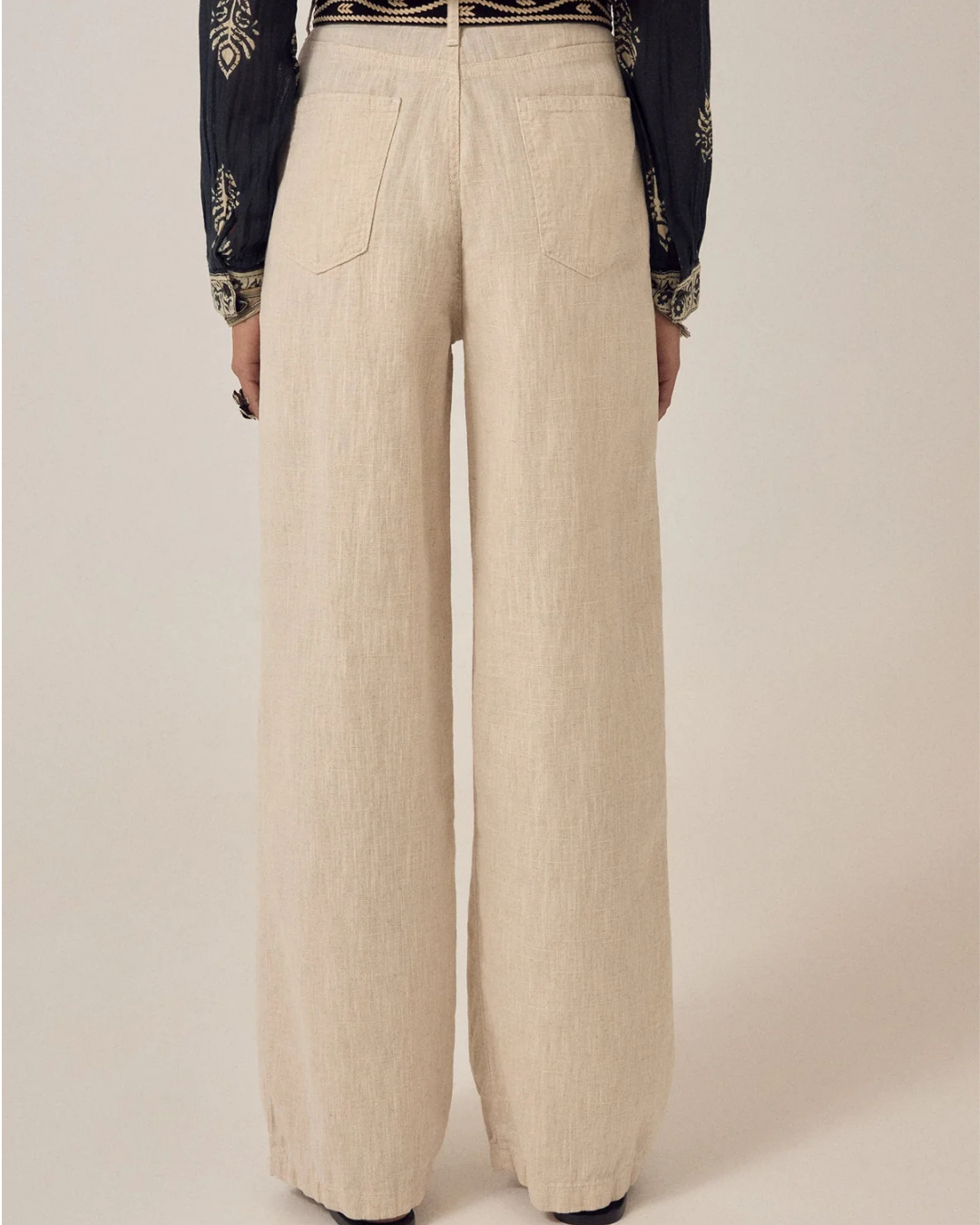 Marina Pant in Rustic Linen by Maison Hotel