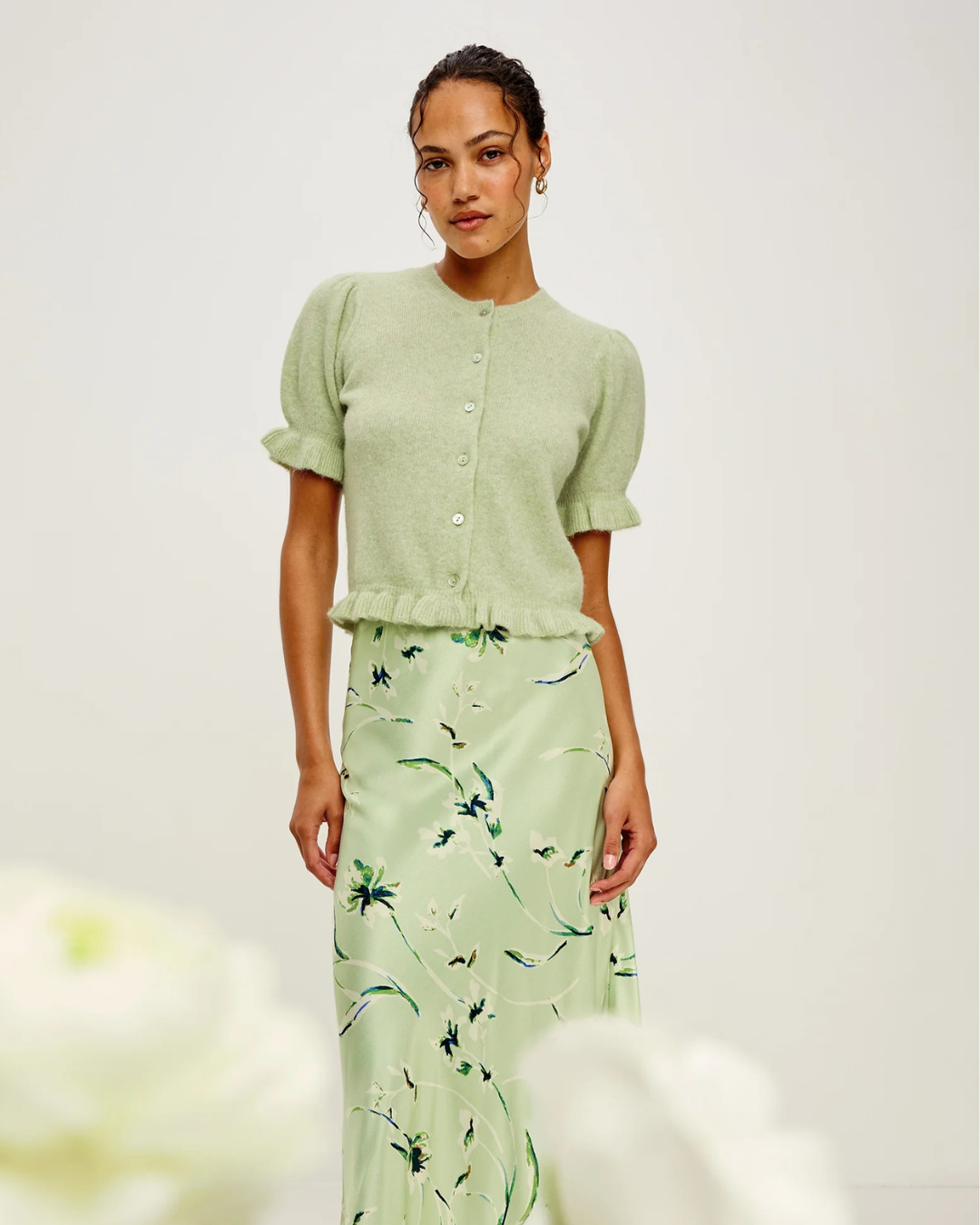 Lora Short Sleeve Cardigan in Julep by Rails