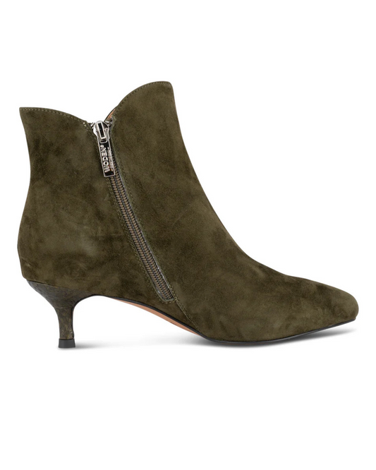 Saga Zip Ankle Boots in Khaki By WODEN