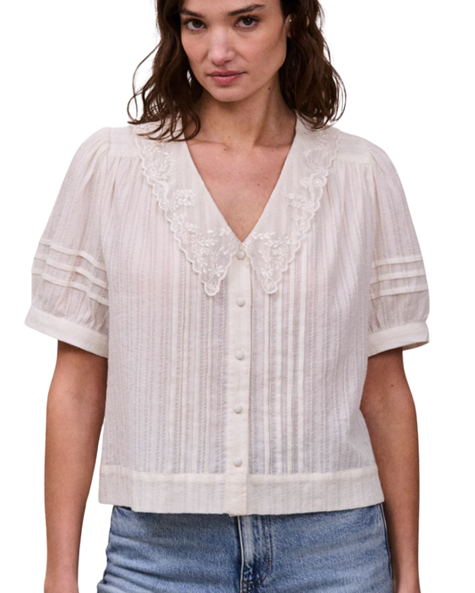 Loire Blouse in Vintage White by FAUNE