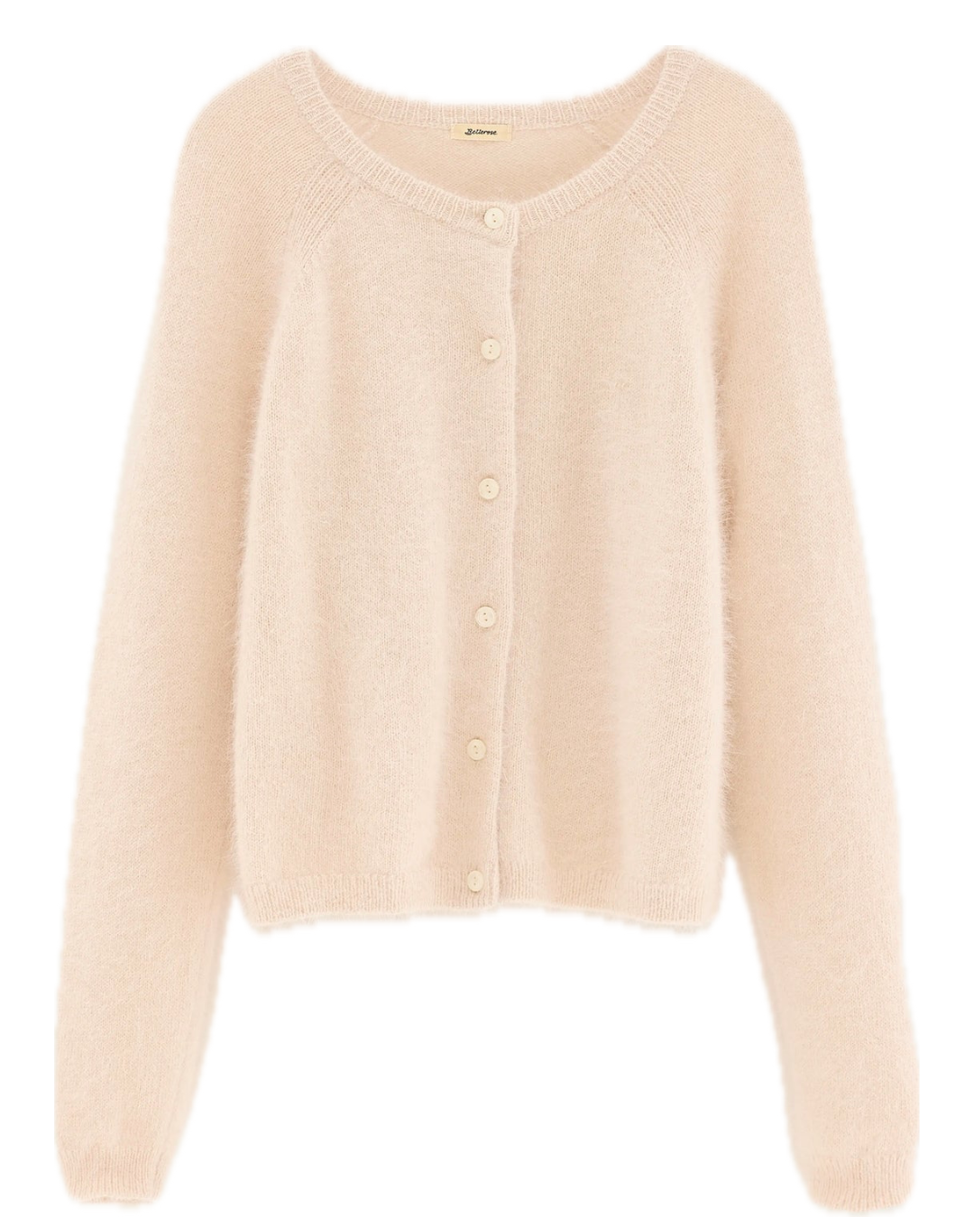 Datair Angora Blend Cardigan in Parchemin by Bellerose