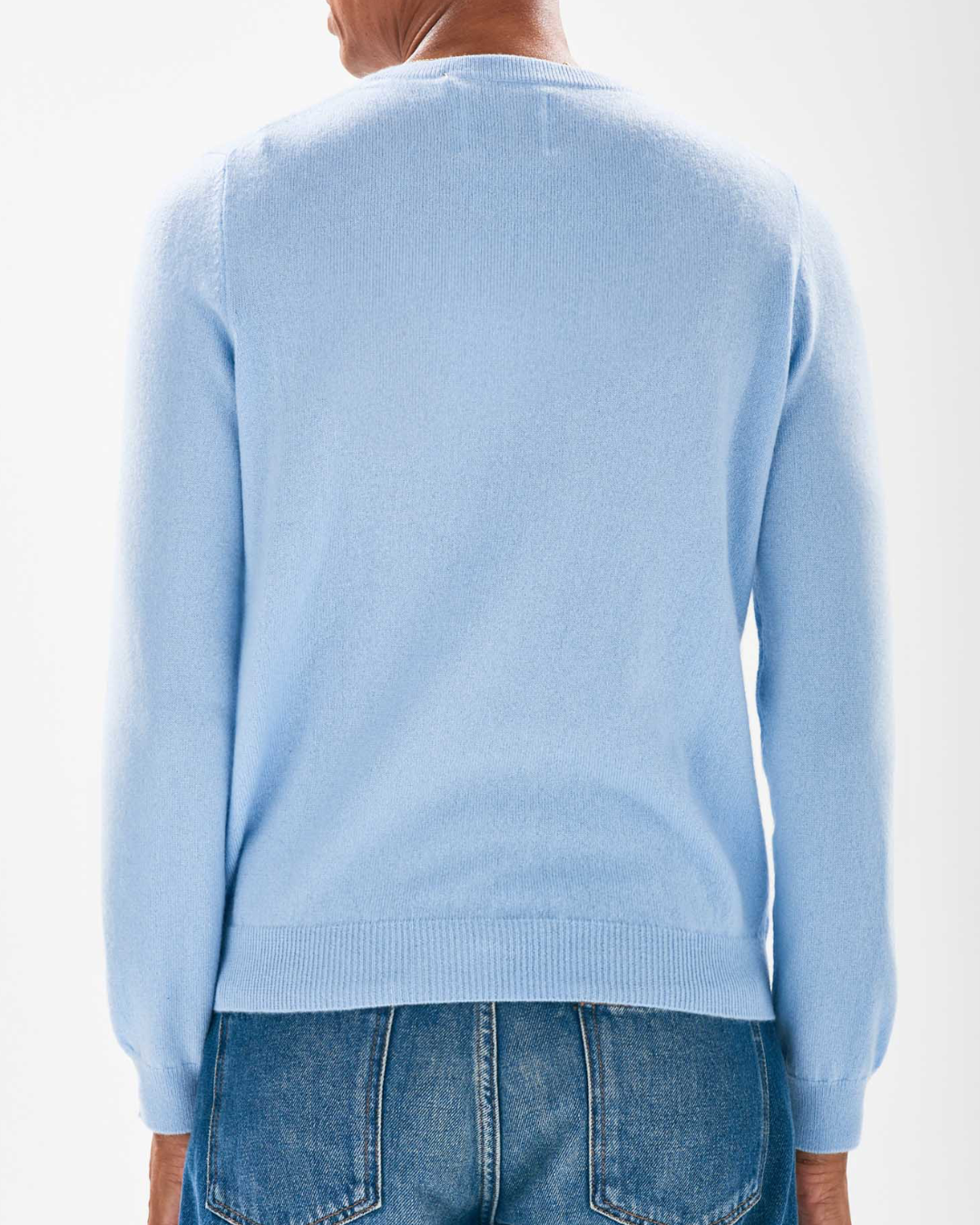 Cashmere Beach Crew in Pale Blue by Jumper 1234