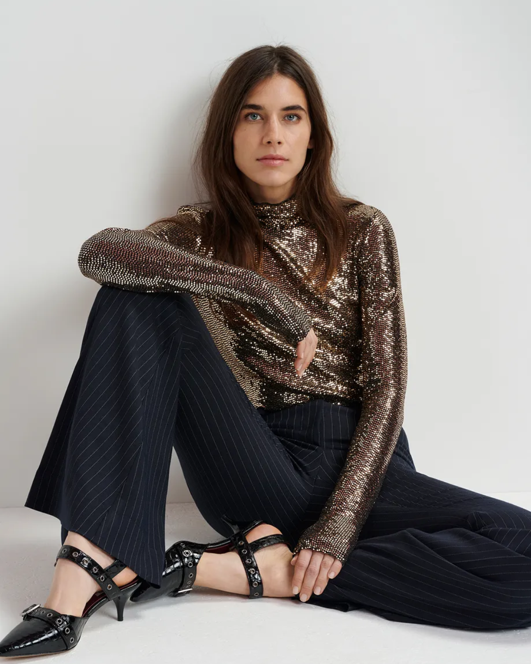 Geaker Top in Gold by Essentiel Antwerp