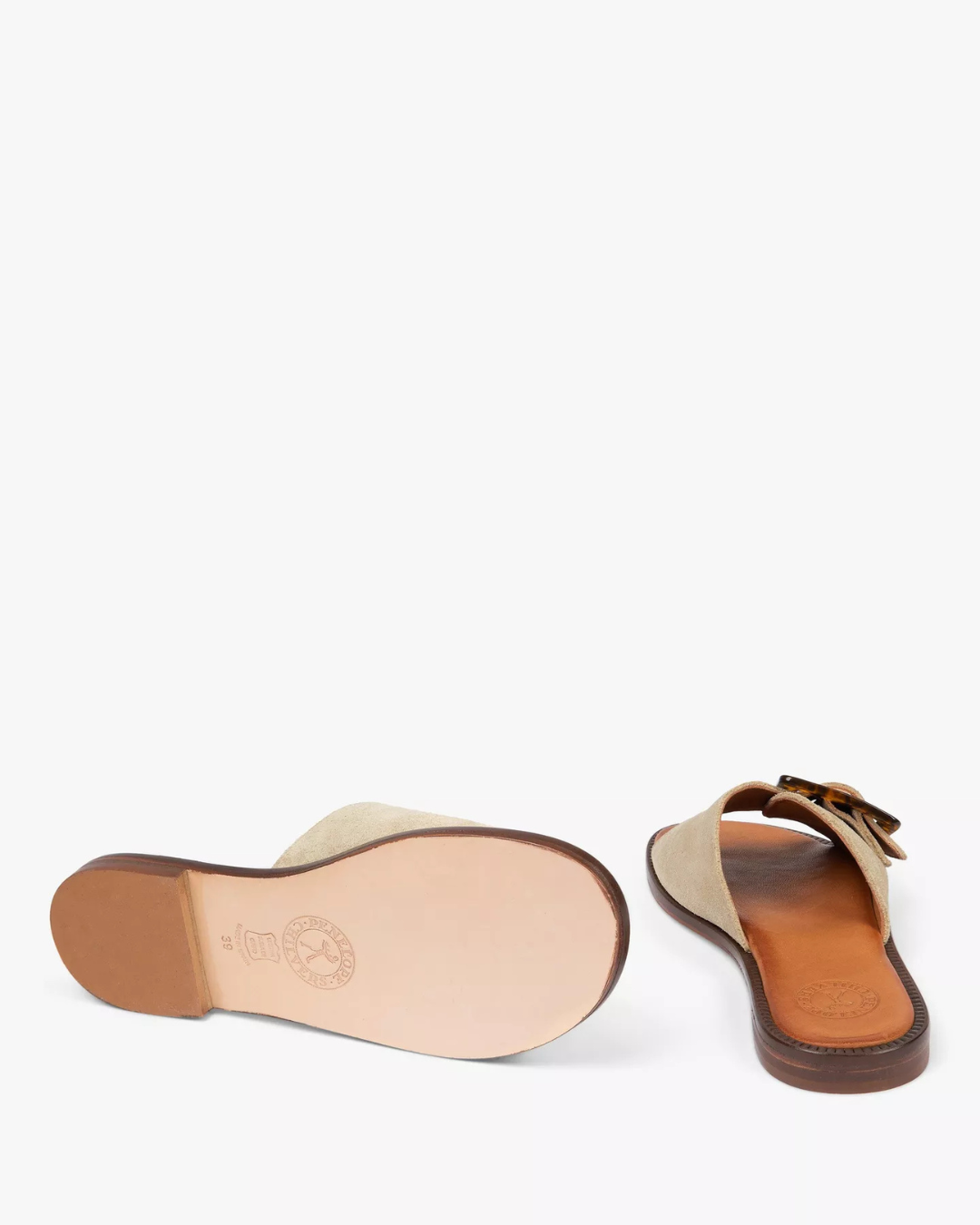 Biarritz Buckle Sandal in Suede by Penelope Chilvers