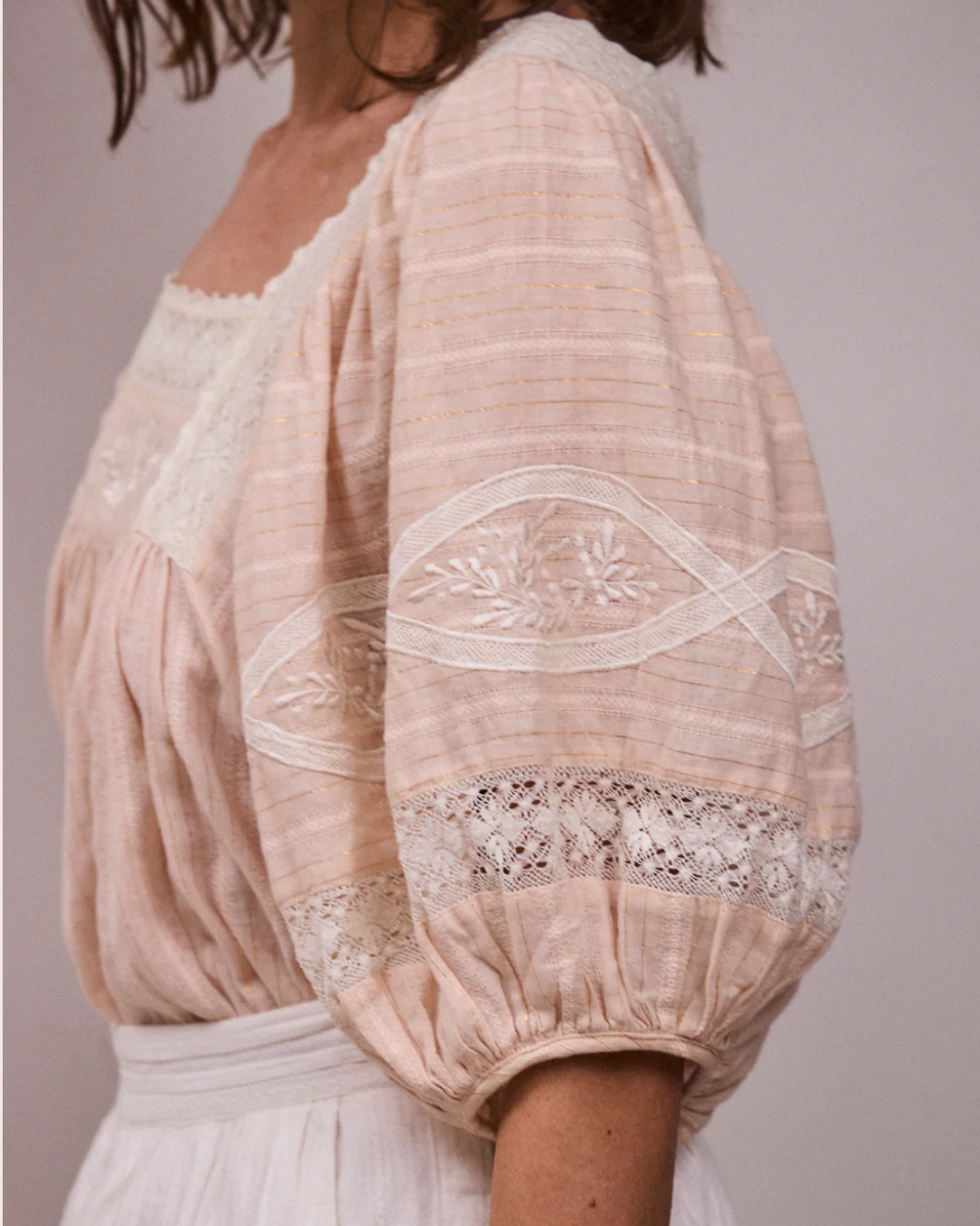 Sima Blouse in Natural Blush by FAUNE