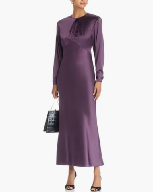 Remy Dress in Dark Eggplant by Veronica Beard