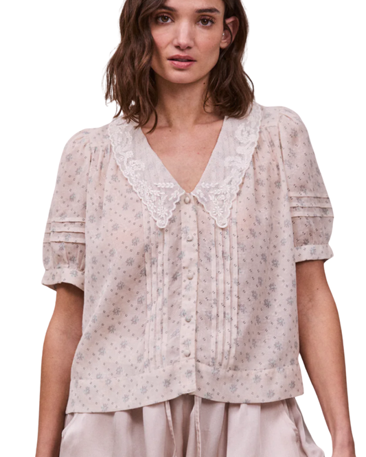 Deco Blouse in Cornflower Print by FAUNE