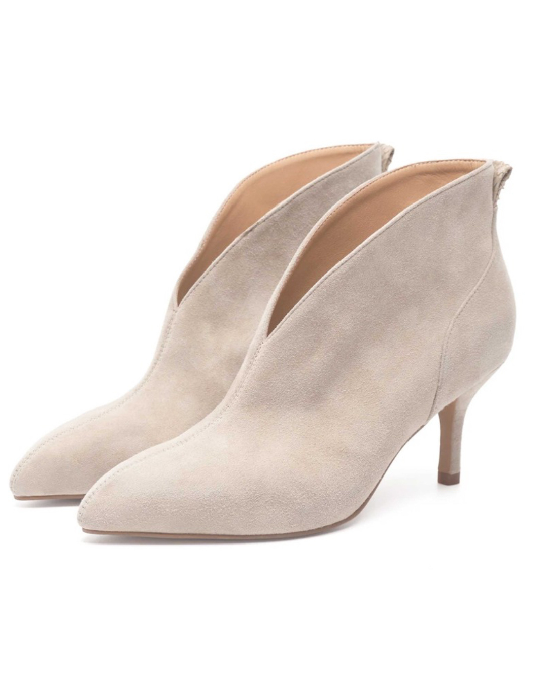 Valentine Low Cut Suede Boots in Silver Mink by Shoe The Bear